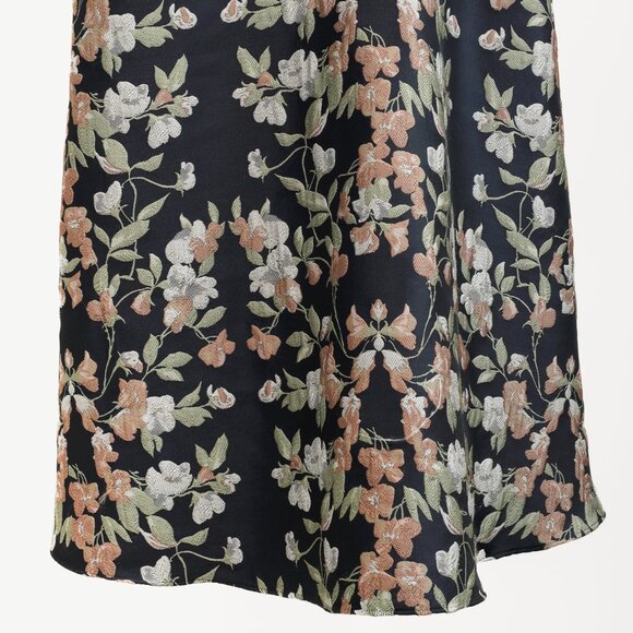 ML Monique Lhuillier Midnight Floral Jacquard Maxi Dress - Picture 6 of 11